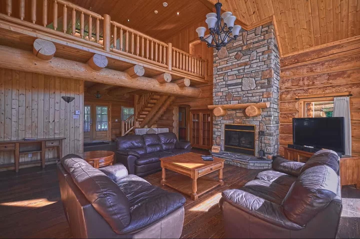 Executive Plus 44 - Majestic Log Chalet With Hot Tub Sauna Heated Pool And Close To Activities Mille-Isles Exterior foto